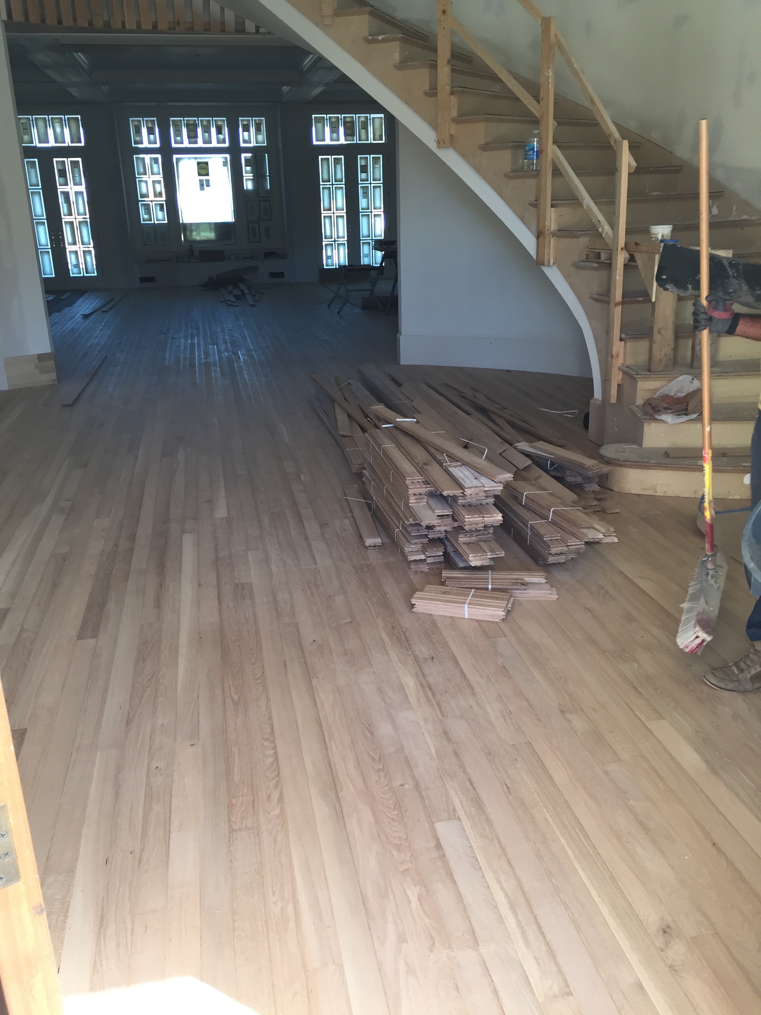 Hitson&Co. 3" Custom Run Mixed Grain White Oak Unfinished during Install