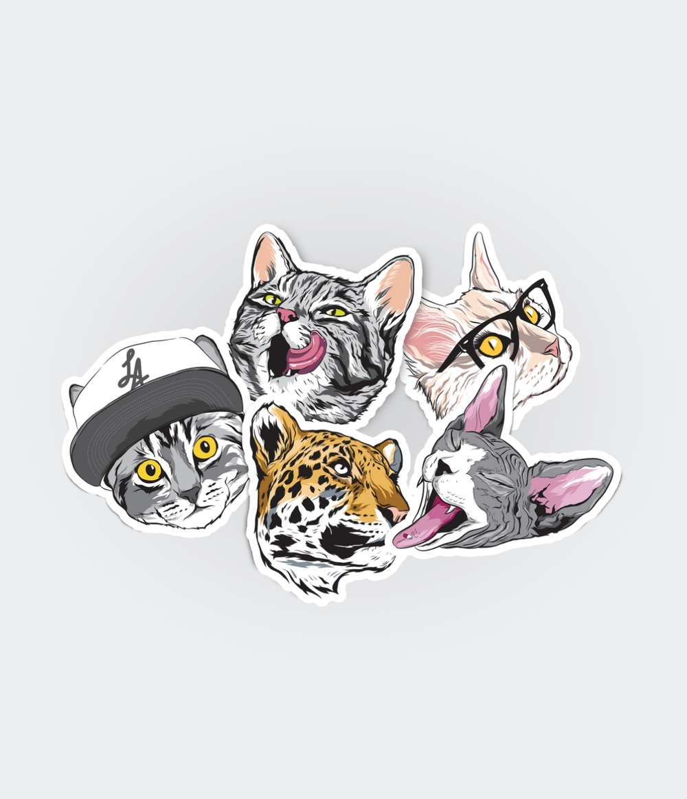 Download Cat Heads Sticker Pack Blunderpuss