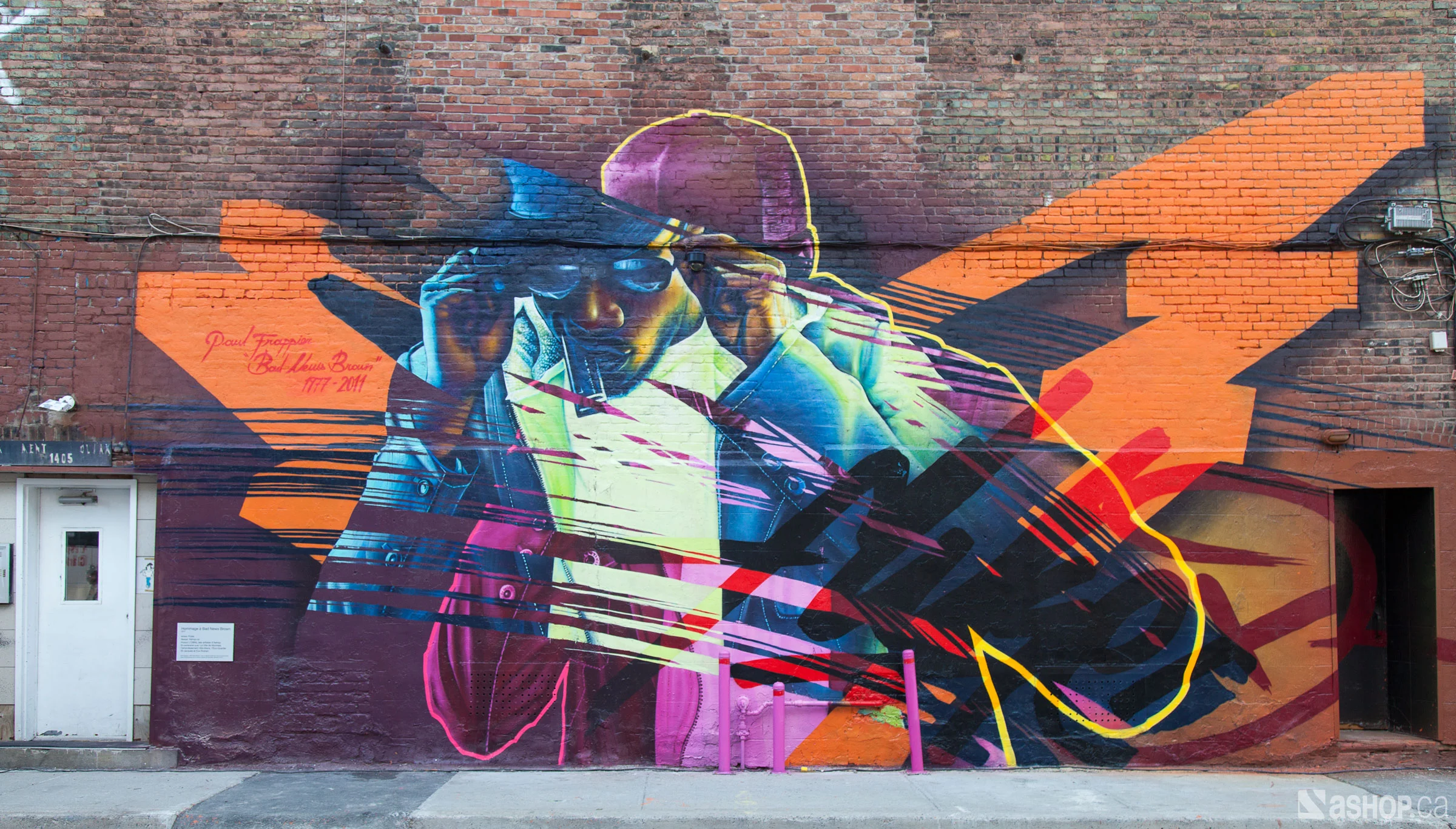 Ashop-Bad News Brown tribute-Public Art Mural-Montreal-2017