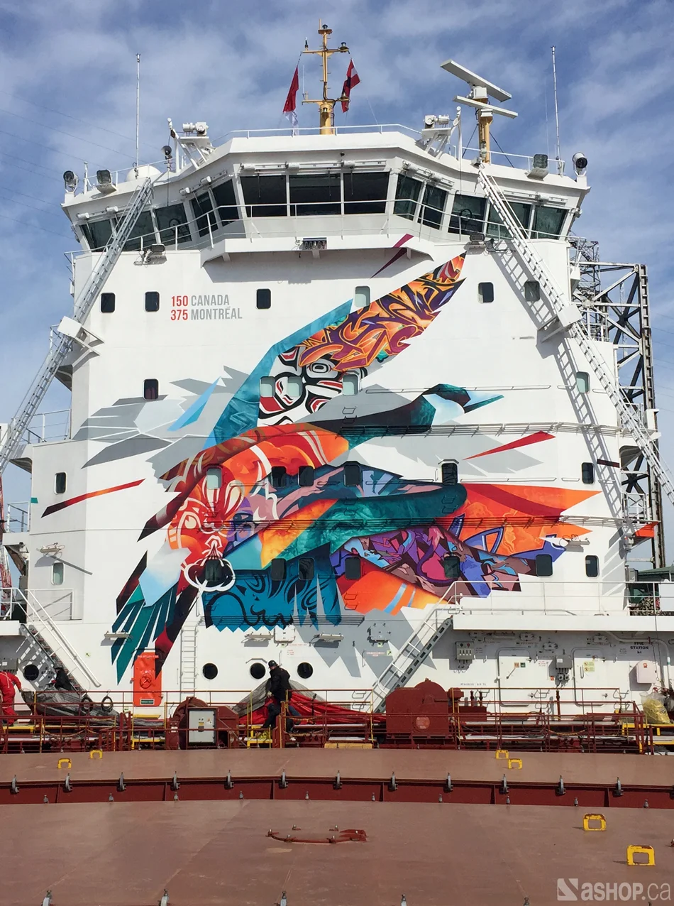 Ashop-CSL ship-mural-Montreal-2017