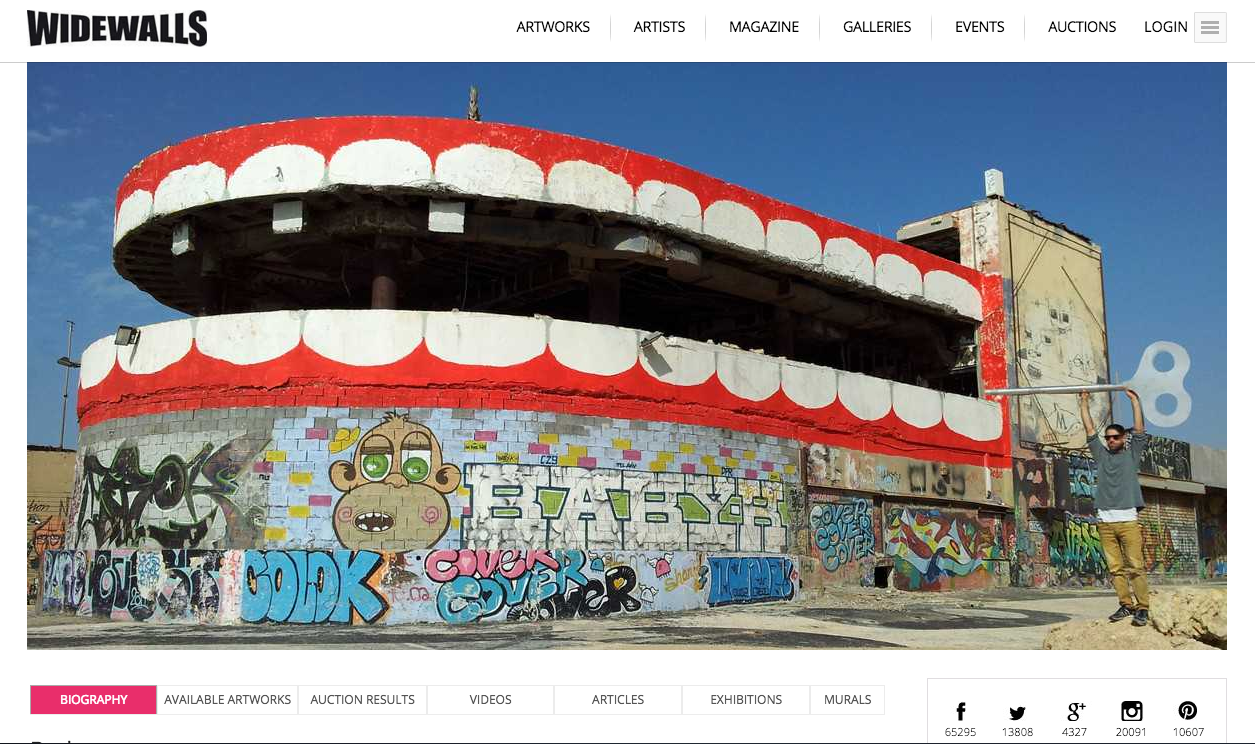 screen shot taken from WideWalls site