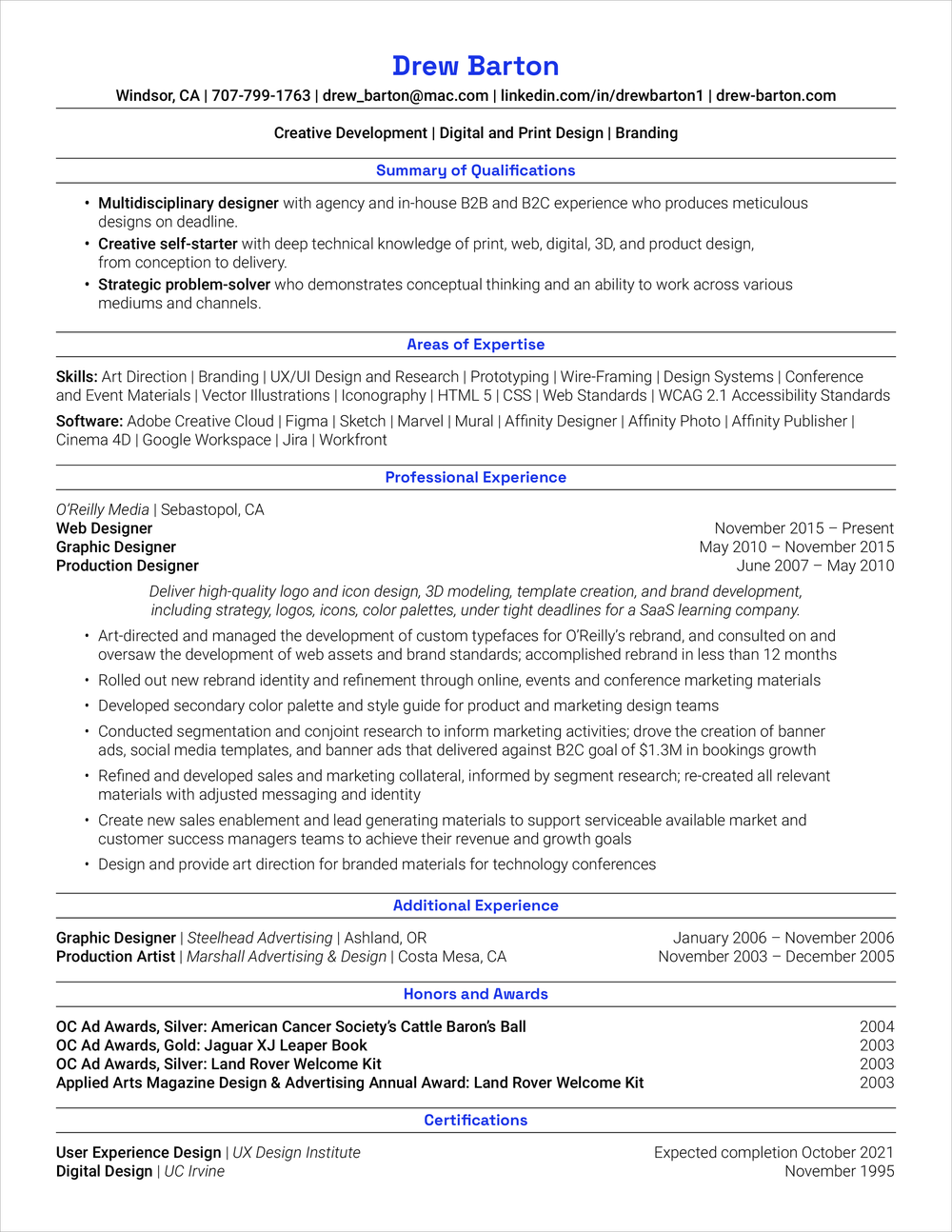 Resume — Drew Barton