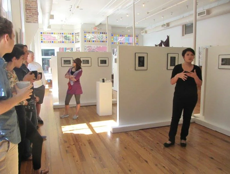 A gorgeous day to look at work in this bright, open gallery! Photo credit: Ken Naigus