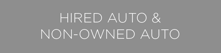 Hired Auto & Non-Owned Auto - If your employees or volunteers use their own vehicles on company business. this coverage is highly recommended. The purpose of this policy is to provide liability coverage in excess of an individual employee's or volunteer's auto insurance.