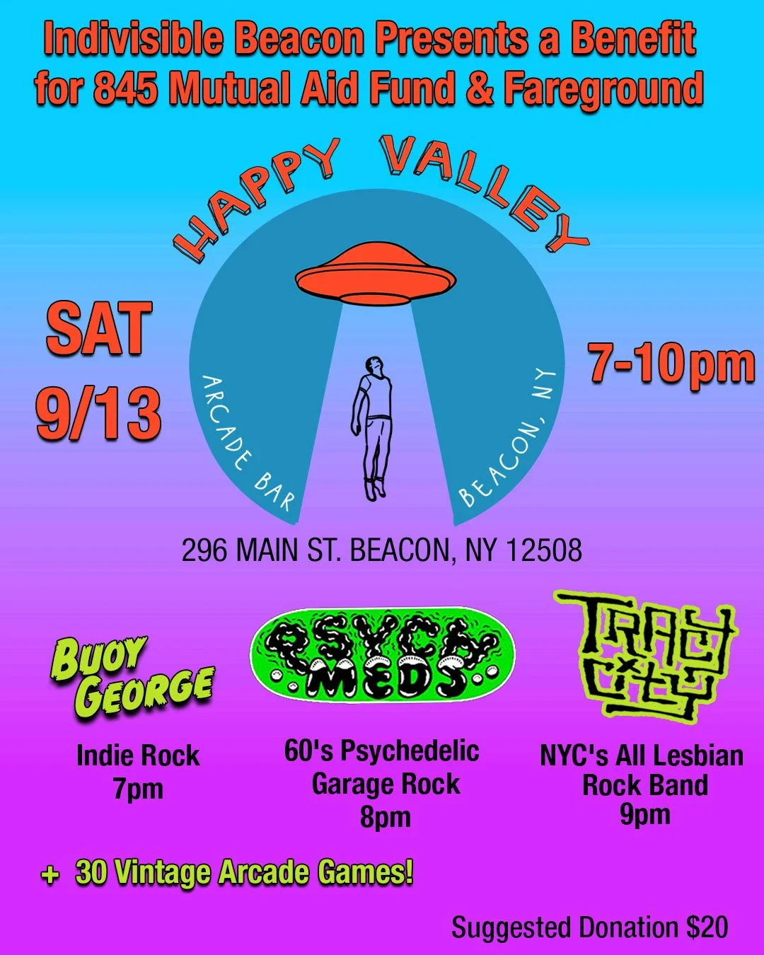 Happy Valley Fundraiser for Fareground & Neighbors Hosted by Indivisible 845