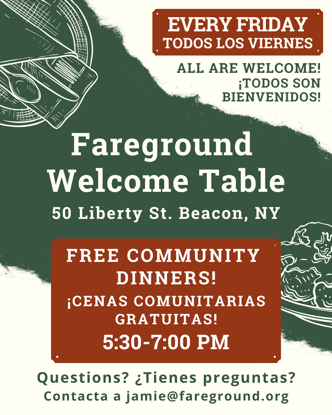 Fareground Welcome Table Community Dinner