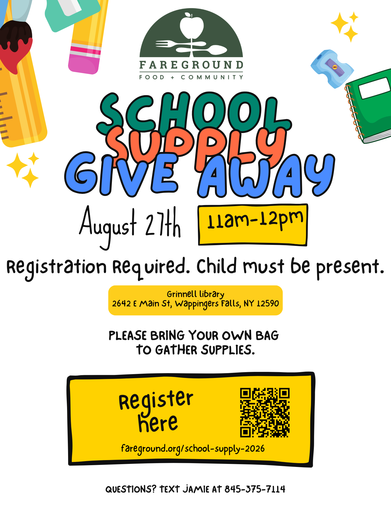 2026 School Supply Give Away