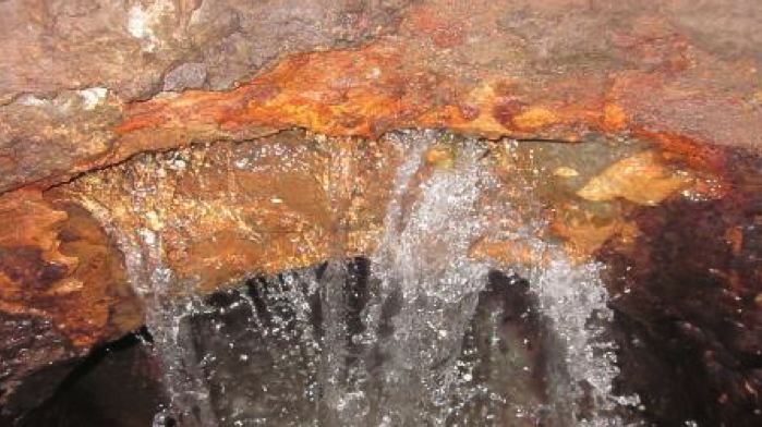 Inflow between installed concrete grade rings