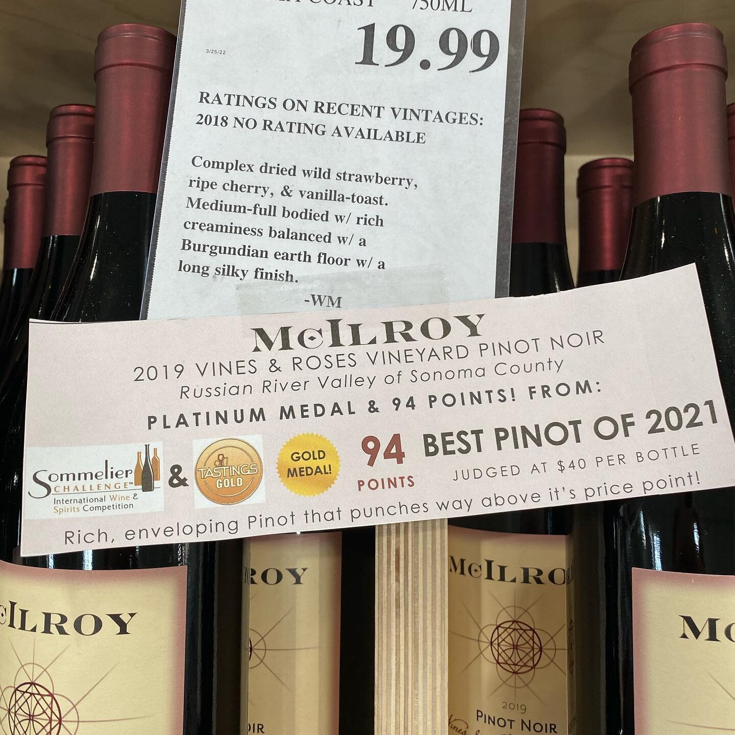 The best Pinot of 2021! Thanks, Kim for th picture. 
.
.
.
.
#mcilroy
#mcilroywines 
#mcilroycellars 
#singlevineyard
#aquariusranch
#aquariusranchvineyard
#zabalavineyard
#chockrockvineyard
#familywinery 
#whitewine
#chardonnay 
#redwine
#pinotnoir
