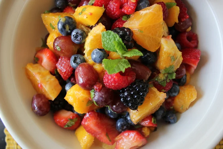 Fresh Fruit Salad with Mint + Honey