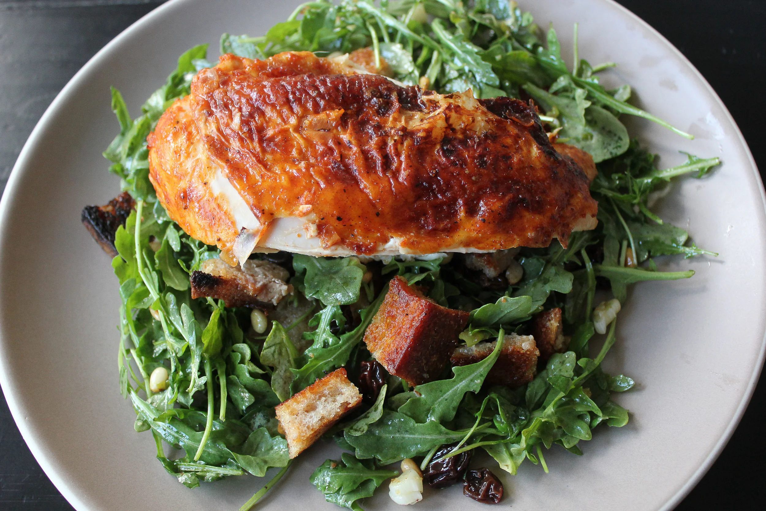 The Standard Grill's Million Dollar Chicken + Zuni Cafe Bread Salad