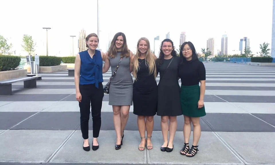 Team MCN stops for a photo outside the UN