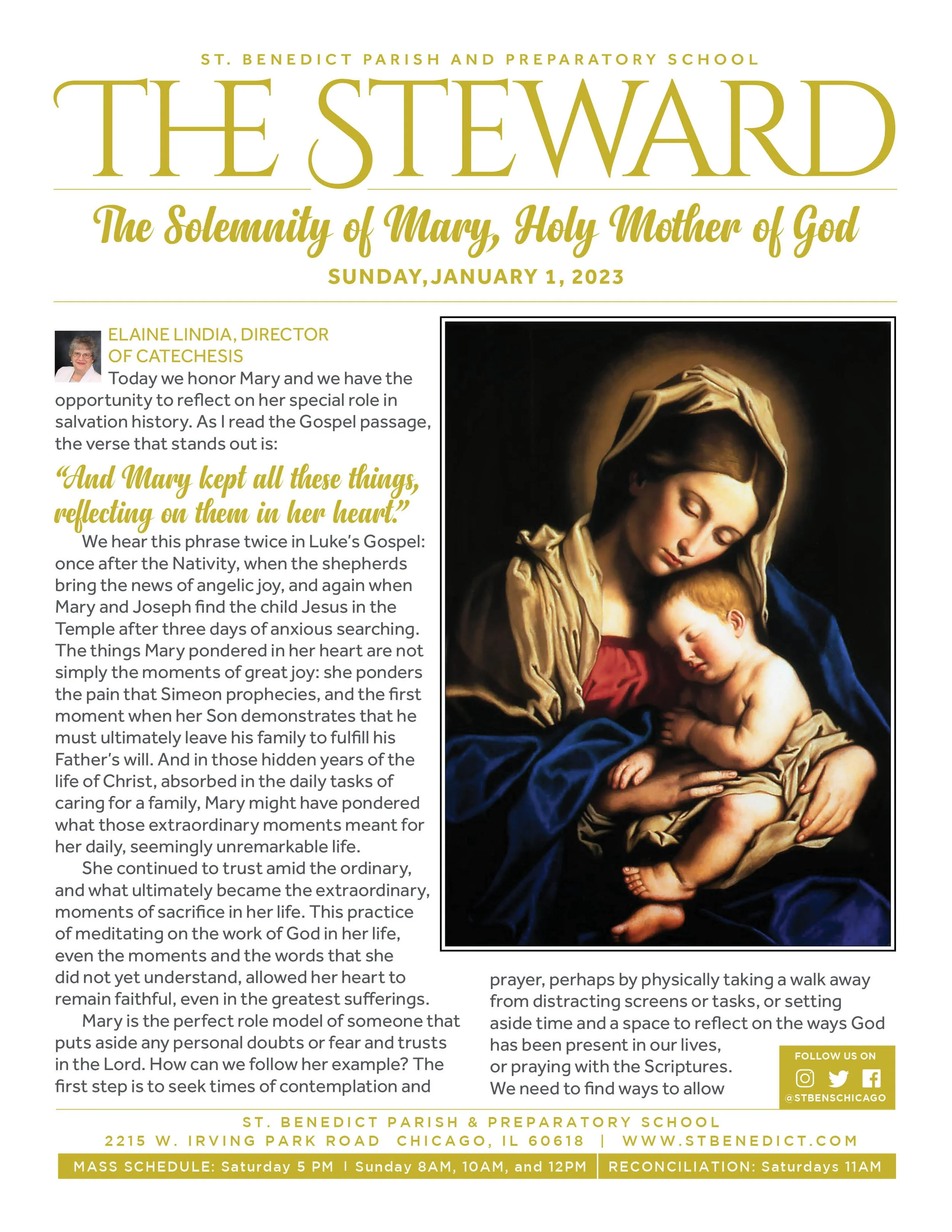 Sunday Bulletin 1.1.23