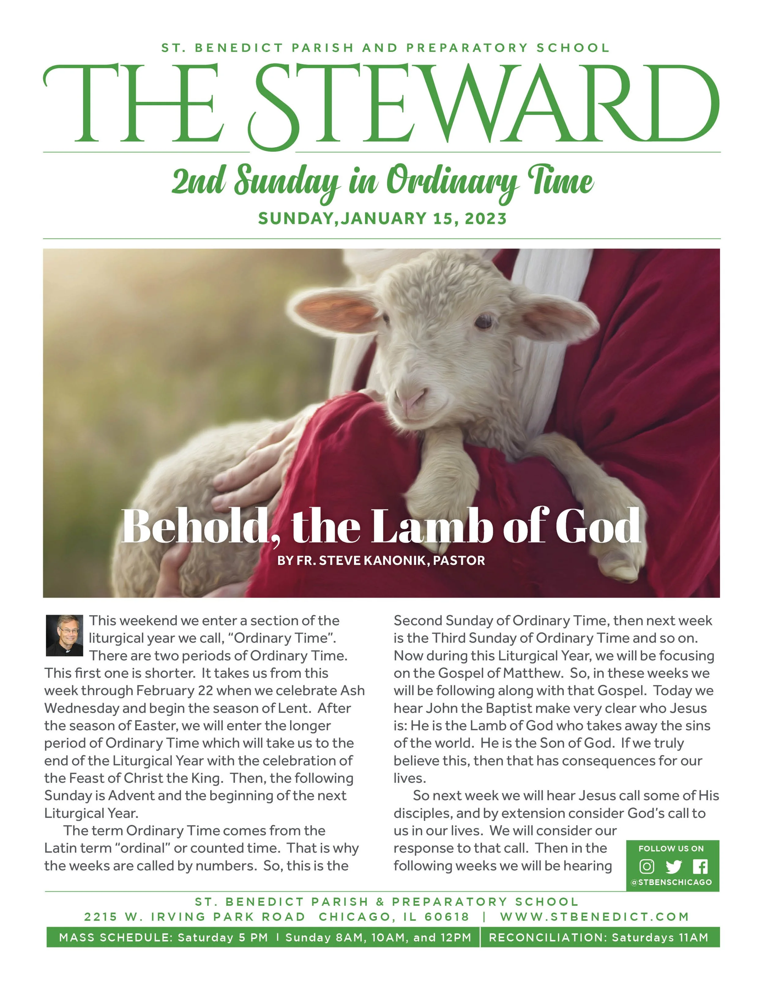 Sunday Bulletin 1.15.23