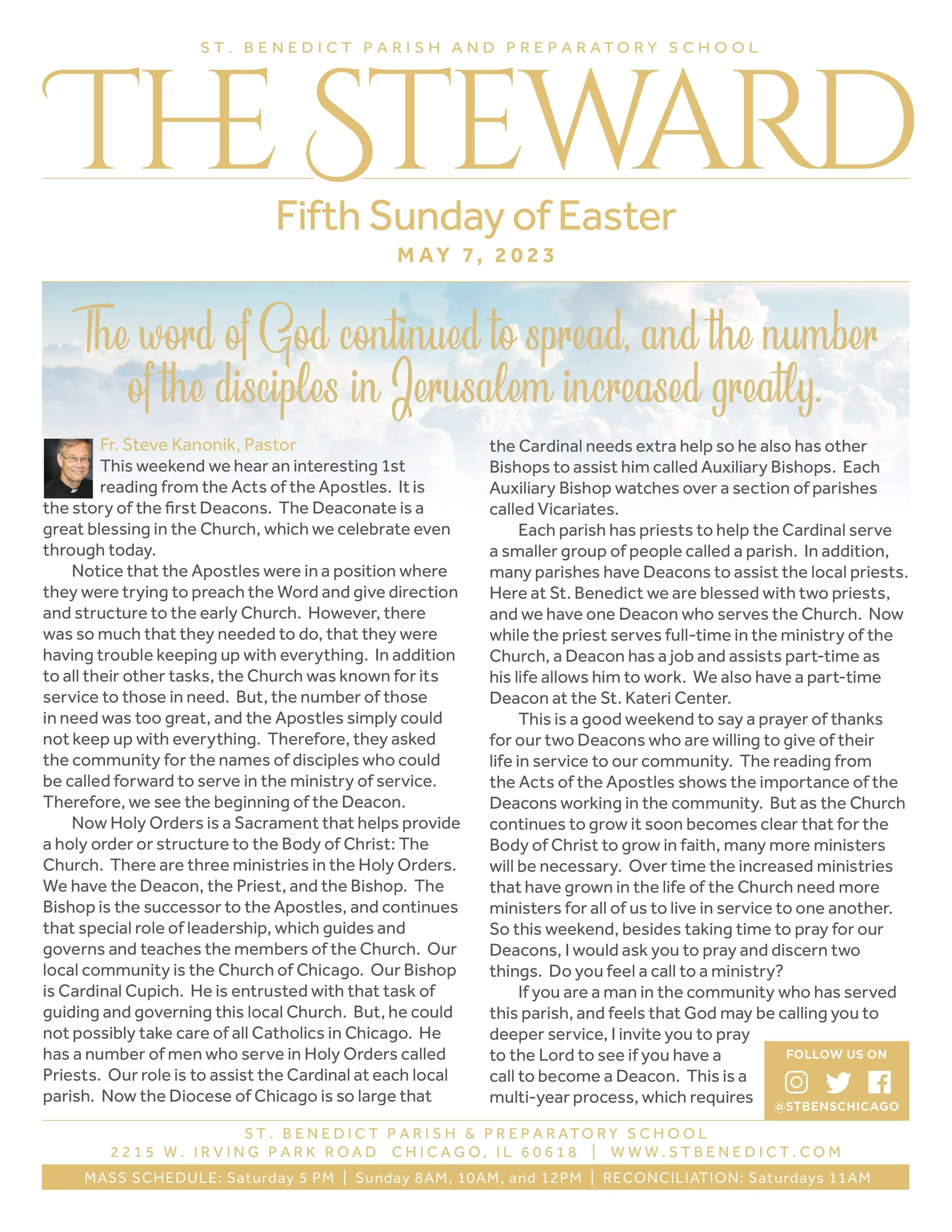 Sunday Bulletin 5.7.23