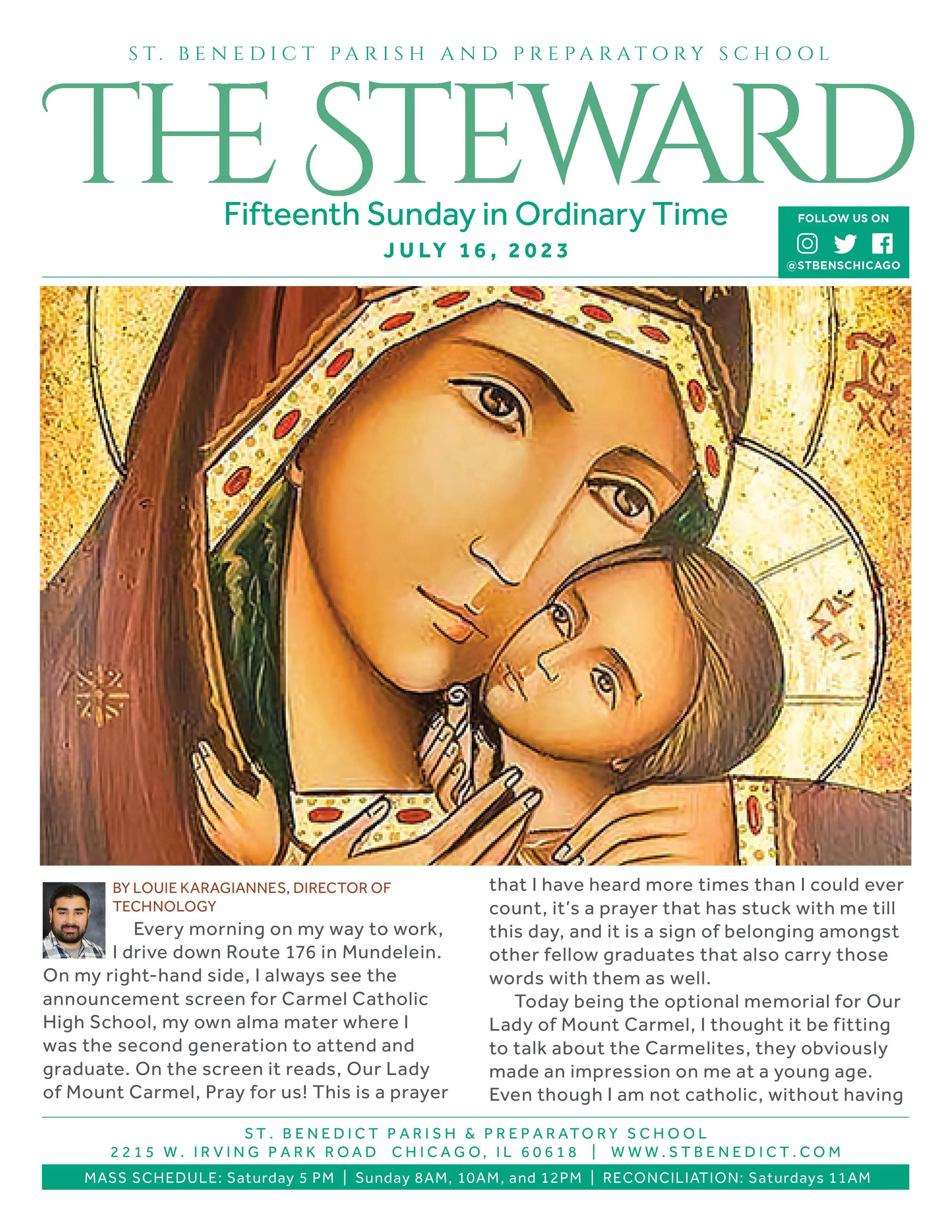 Sunday Bulletin 7.16.23