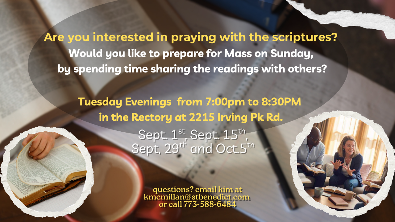  Praying with Scripture: An opportunity for Adults to prepare for Mass