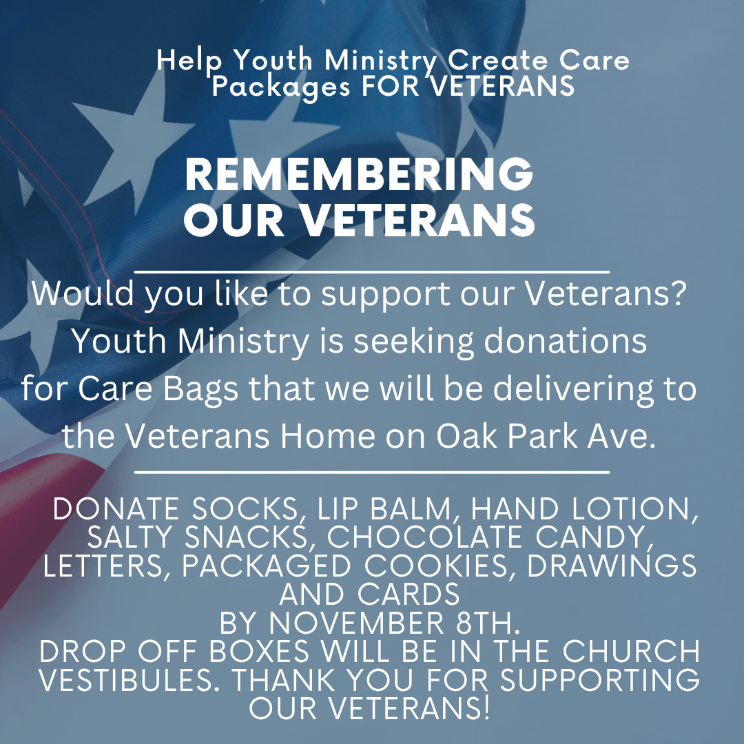Help Youth Ministry Create Care Bags for Veterans