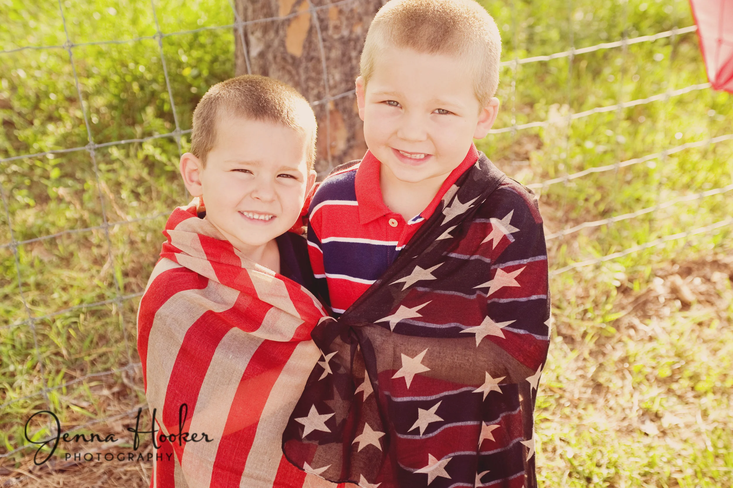 I love this American flag scarf, perfect for the photos.