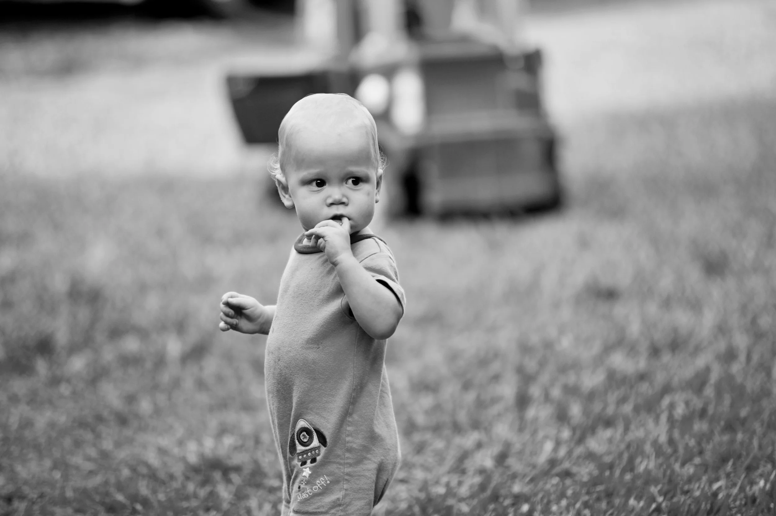 G man with his curious finger in mouth look that he does all the time.