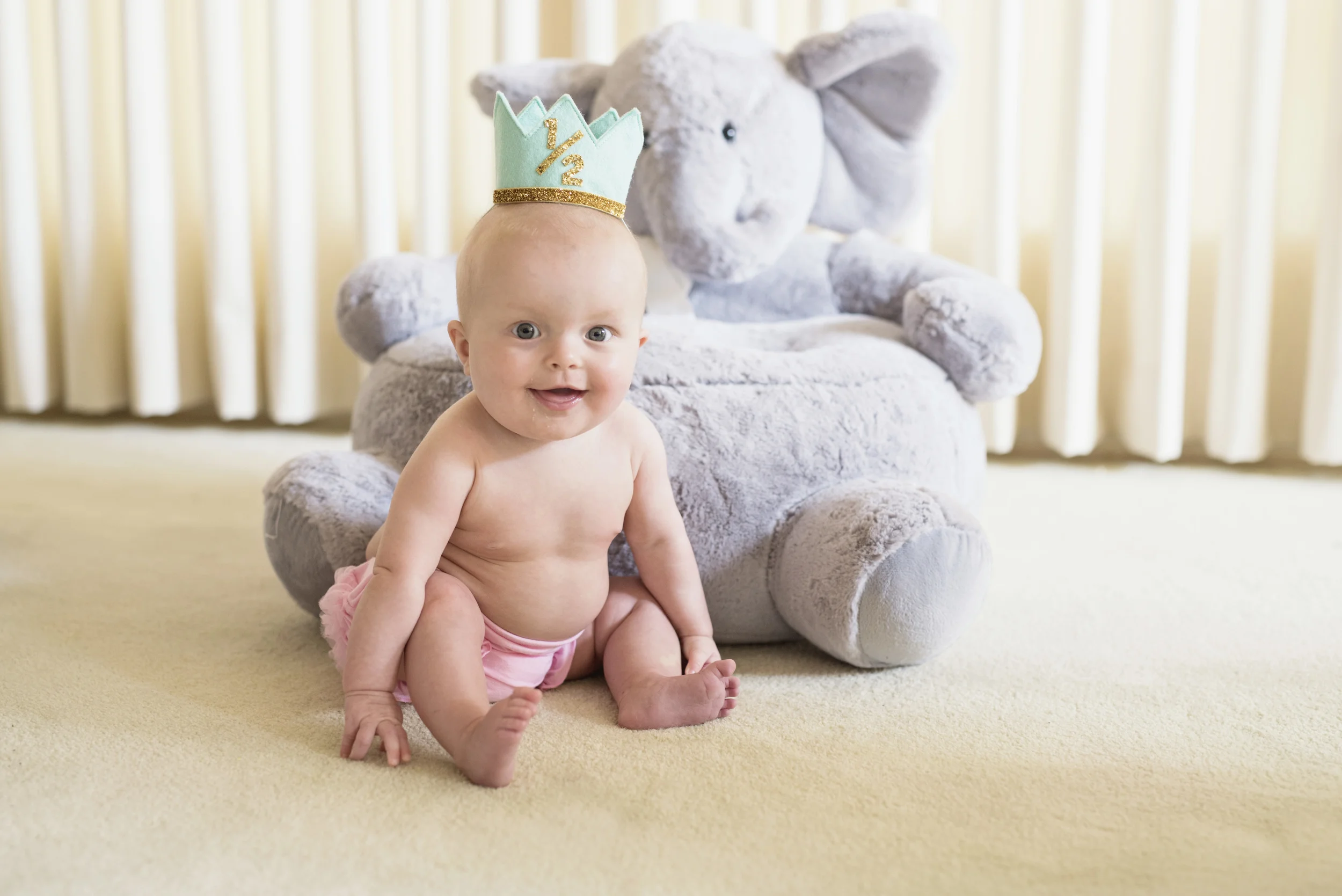 Finley with her elephant, she sure has grown.