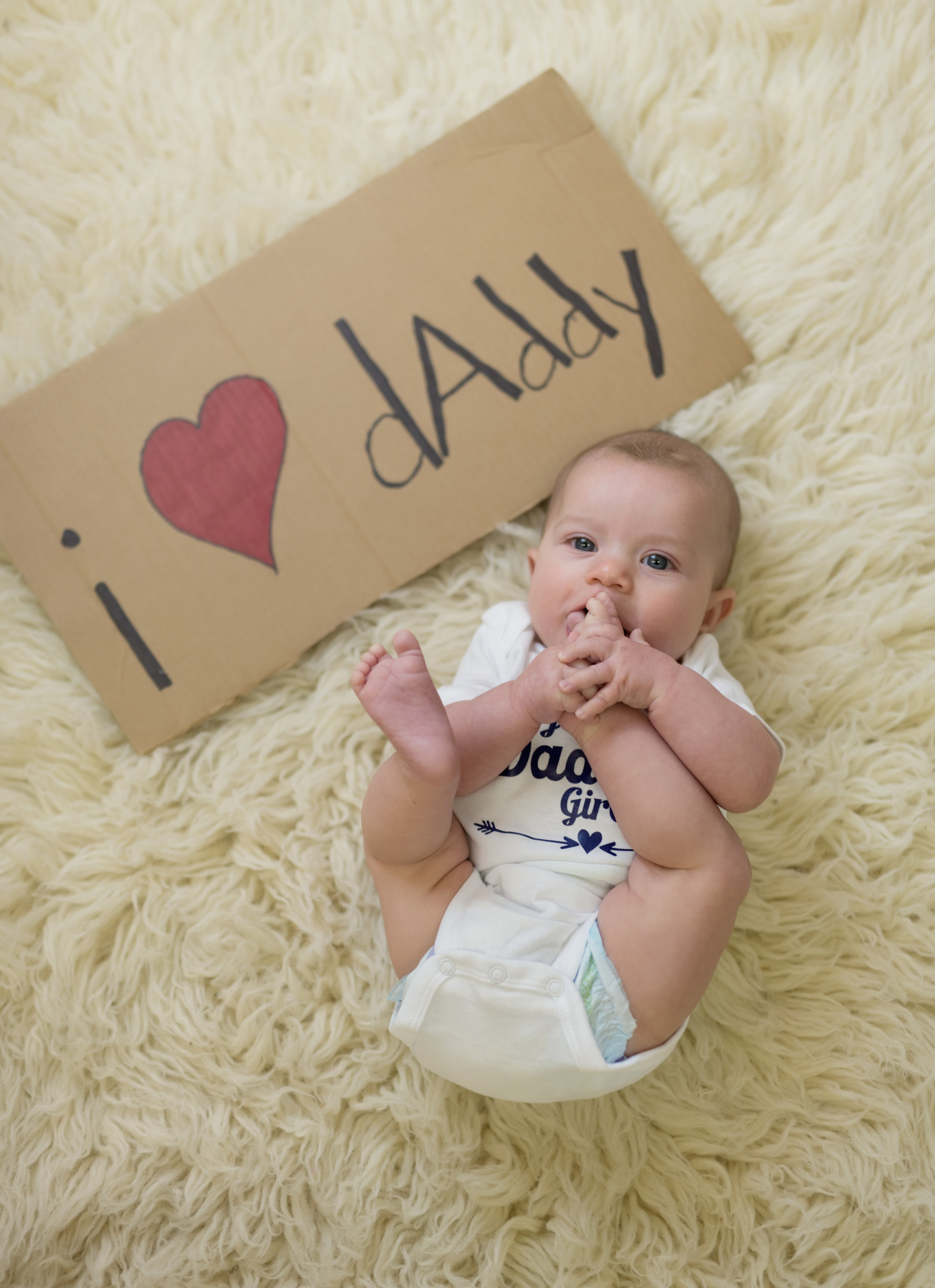I heart daddy sign for 6 month old