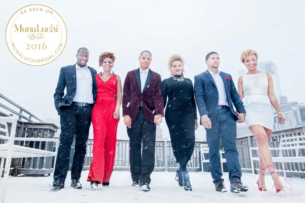 We partnered with our Coterie "friendors" to give three engaged couples a chic NYC date night to remember. Click the photo to see our feature on Munaluchi Bride .