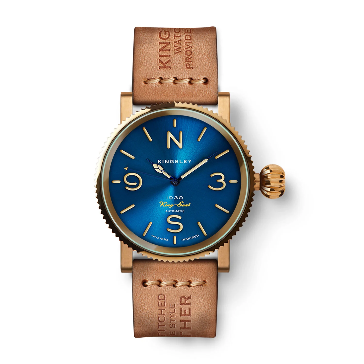 Kingsley 1930 King-Seal Automatic Gold Blue &amp; Tan