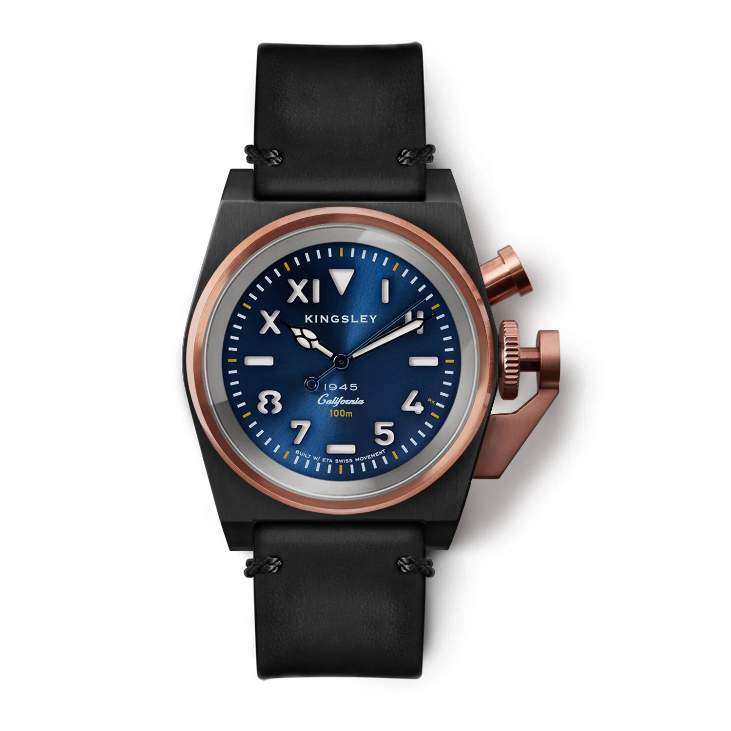 Kingsley Type 4 Grenade - Rosegold Black Blue on Black