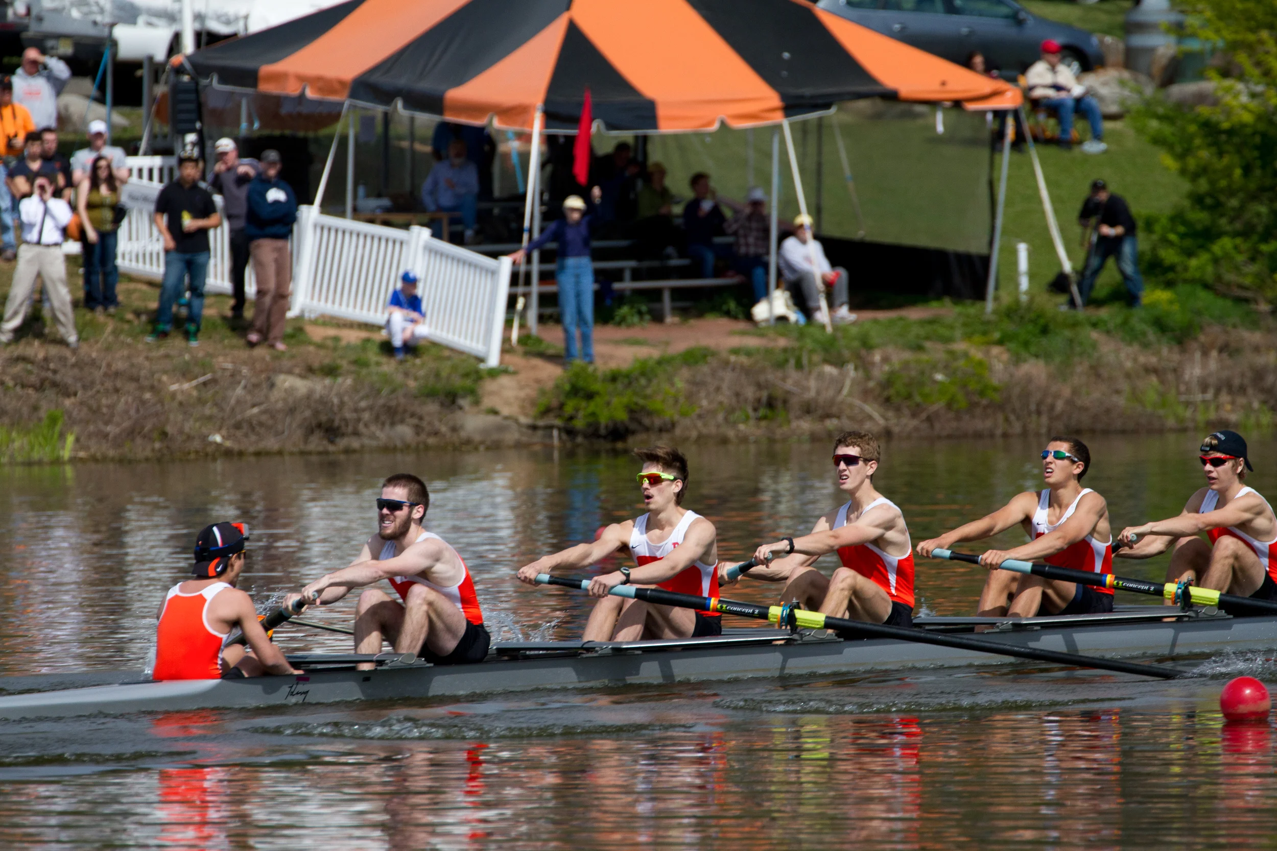 Princeton Lightweight Men's 1st Freshman boat races at Lake Carnegie, 2012
