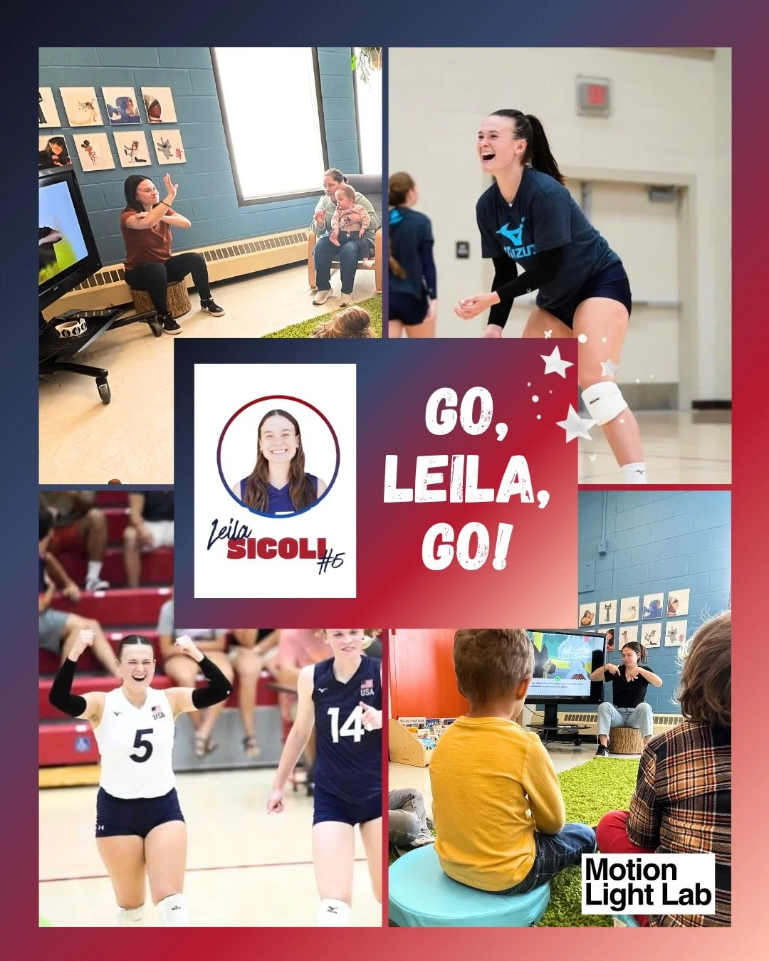 Good luck at the Deaflympics, Leila! 🙌🏻 ✨

With a glow that lifts everyone around her, Leila balances her work as an ML2 graduate assistant, hosting storytimes with young children around the DMV (and even in Canada!), coaching women&rsquo;s volleyb