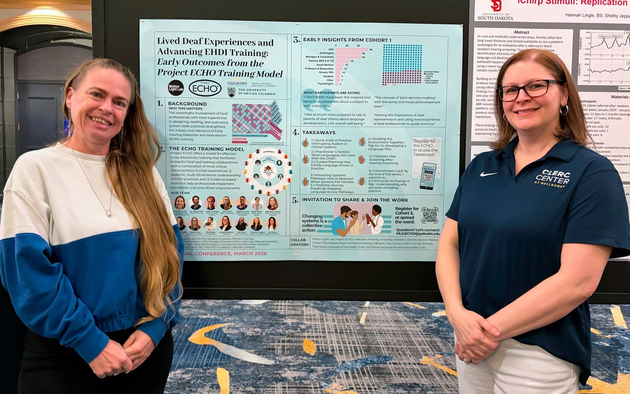 Happening right now in Jacksonville, Florida: the national Early Hearing Detection and Intervention (EHDI) conference. We are proud to present our poster on ECHO training for healthcare providers ensuring optimal language development for Deaf and har