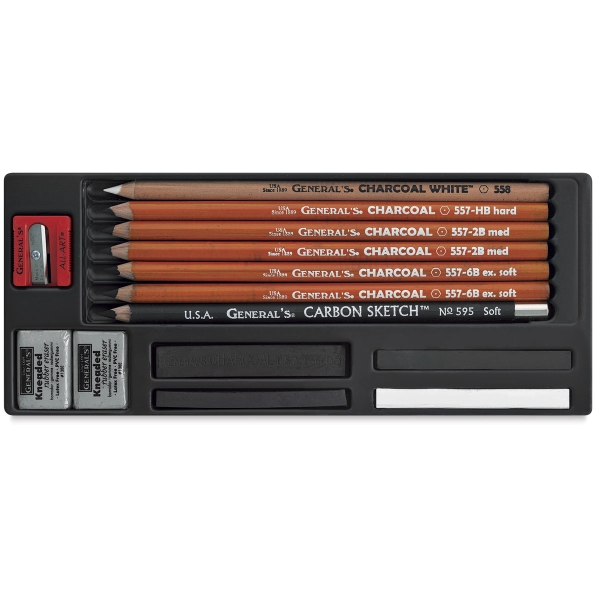 General's Charcoal Pencil - White - Charcoal Pencils