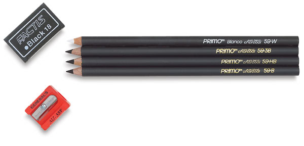 General Pencil Primo Euro Blend Charcoal Drawing Set