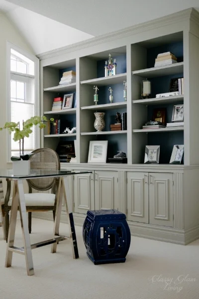 DIY Office Built-in Cabinet 