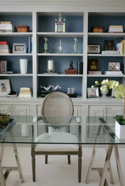 DIY Office Built-in Cabinet | Front View