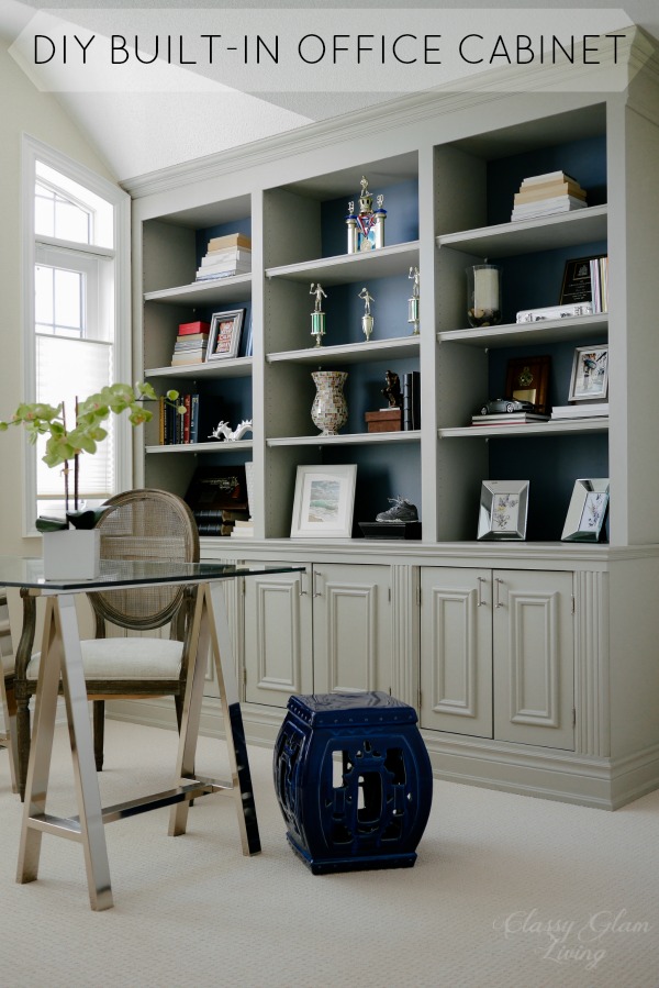 DIY Built-In Office Cabinet | Classy Glam Living