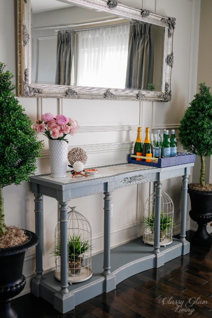 Painted French Blue Console Table | Classy Glam Living