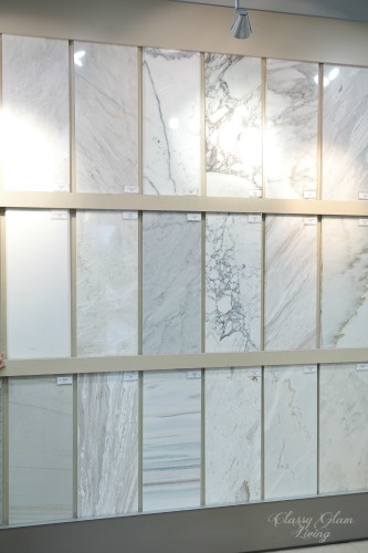 wall of marble selection at ciot | Classy Glam Living