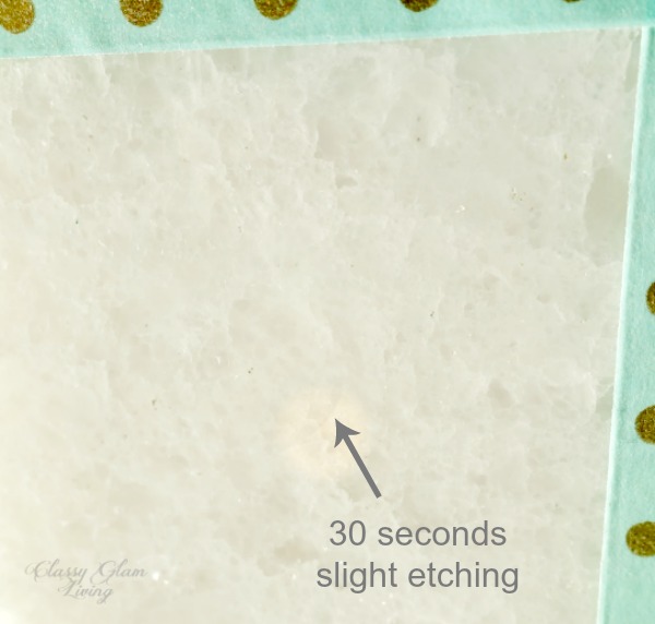A SLIGHT OVAL DULL MARK IS SOMEWHAT VISIBLE 