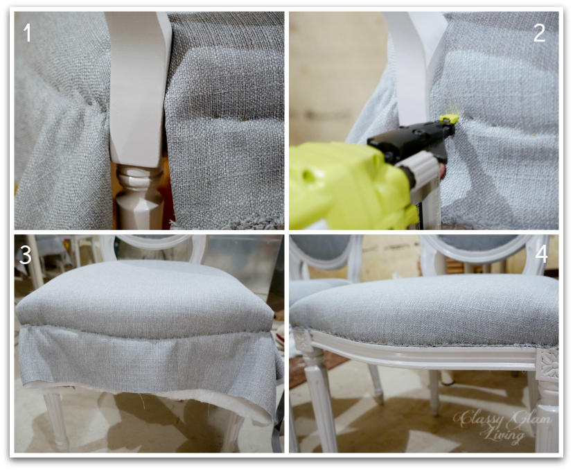 Reupholstering French Louis Chairs, How To Reupholster A Chair With Trim