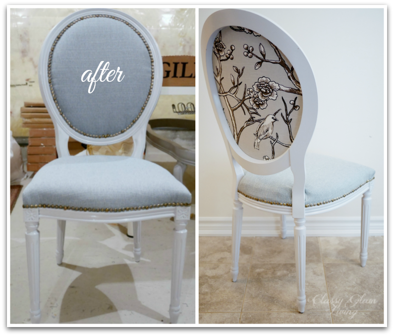 Reupholstering French Louis Chairs Classy Glam Living
