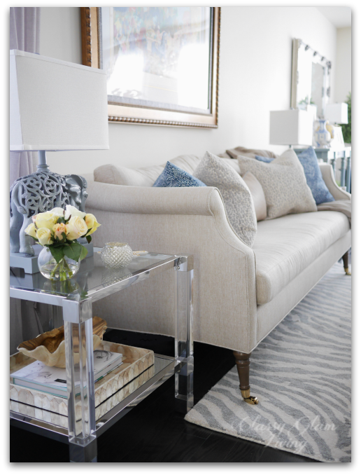 Living Room Reveal And Styling Tips Classy Glam Living