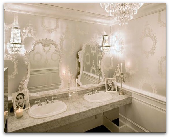 The Many Wall Treatment Options For The Powder Room Classy Glam