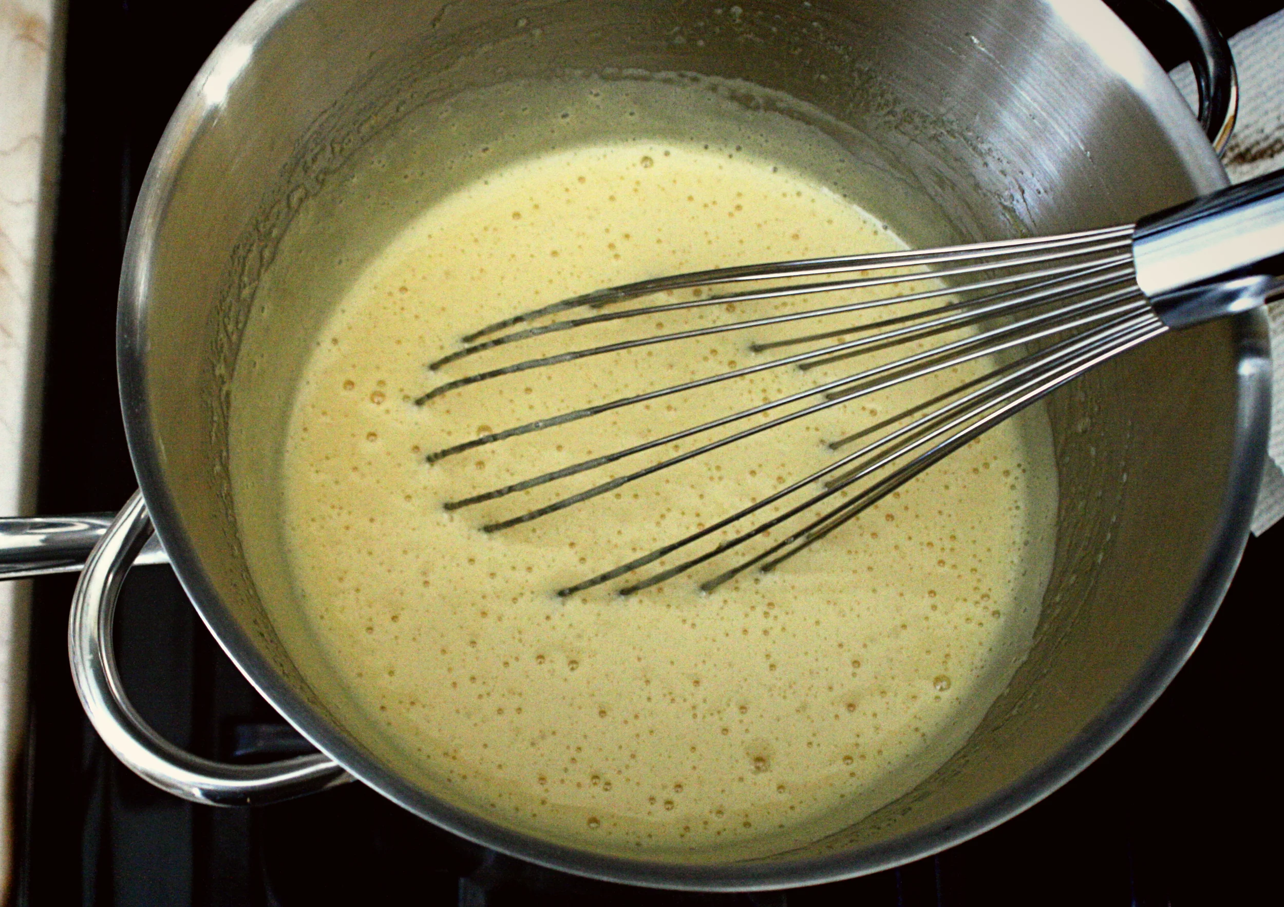 You must whisk constantly until the mixture reaches 160 degrees.