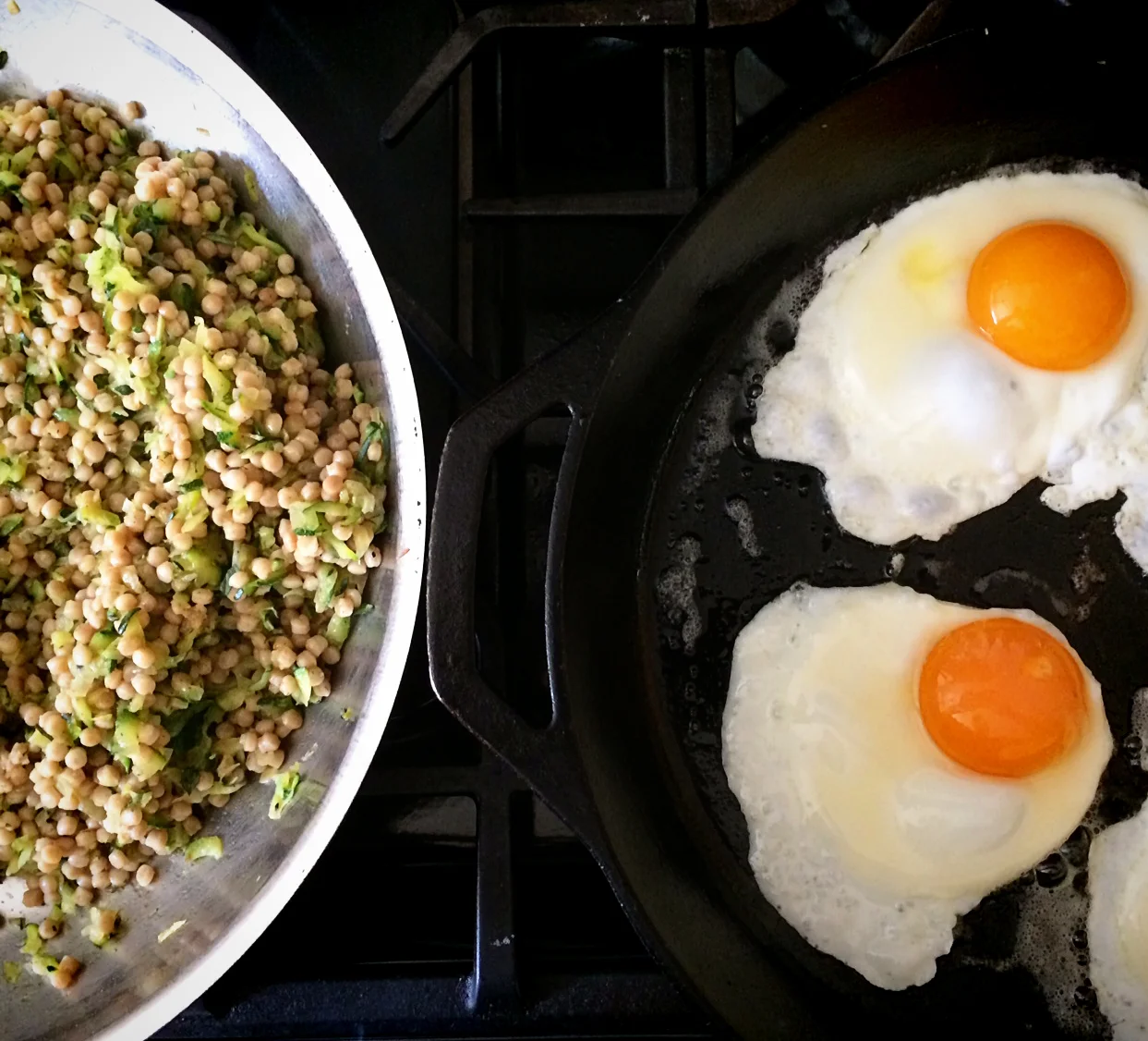 I thought an over-easy fried egg from our birds would be the perfect final touch.