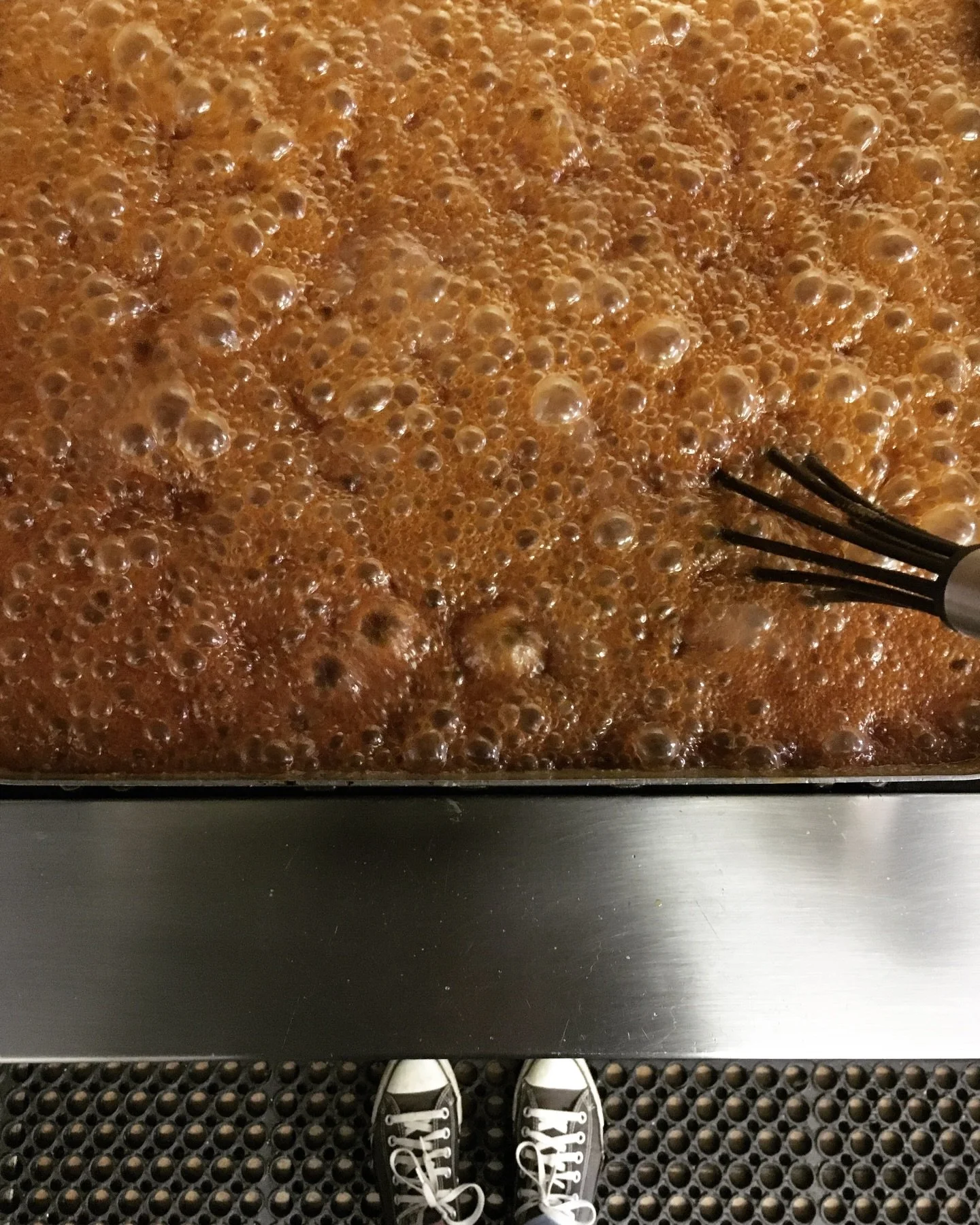 It may be snowy and cold outside, but it&rsquo;s warm and smells like Cara-Sel in the production kitchen!

This has been my view recently &mdash; a bubbly, busy blur that matches how life feels lately. I&rsquo;m restocking in a flurry for The Good Tr