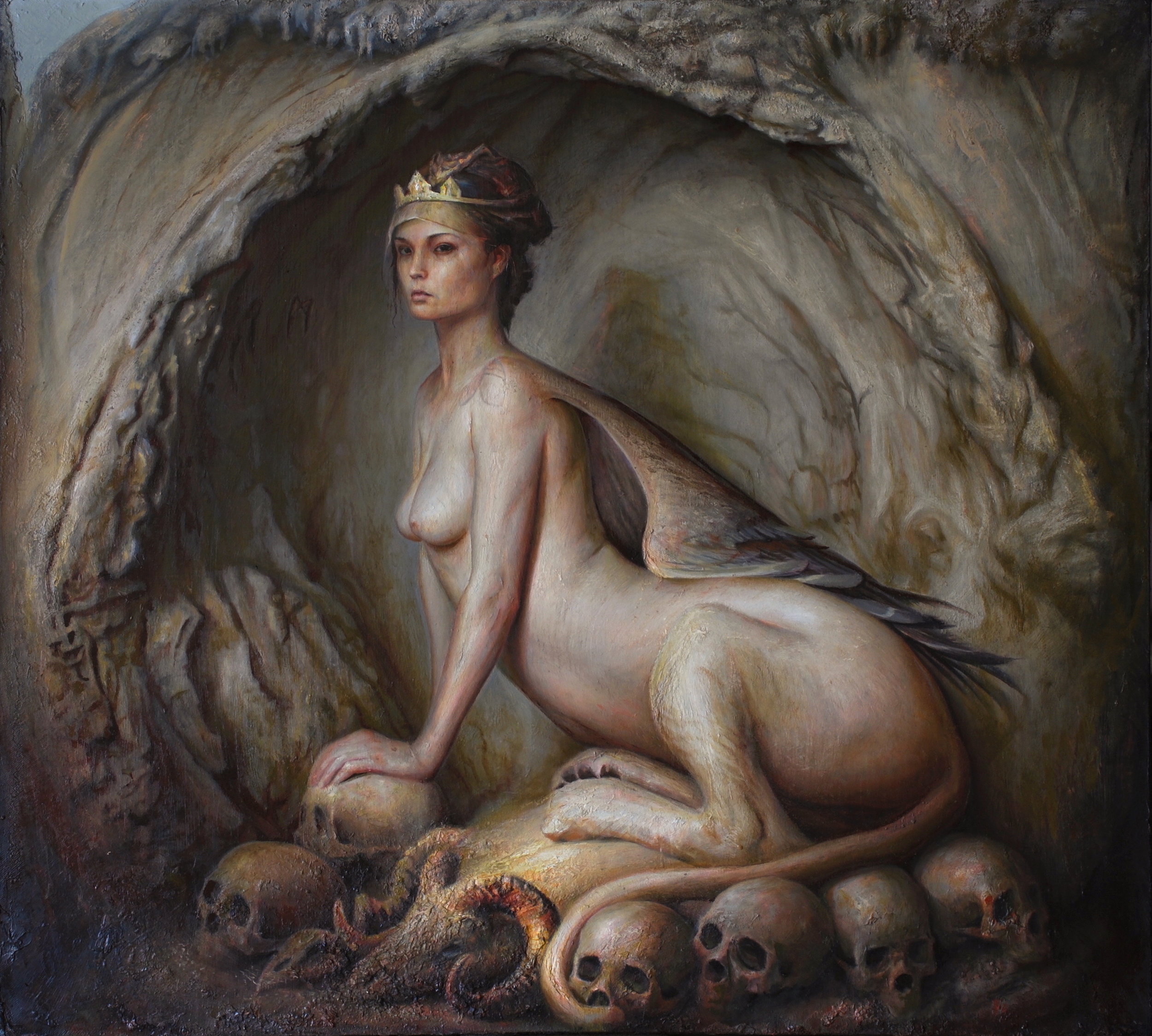 Sphinx Waiting  |  29" x 32"