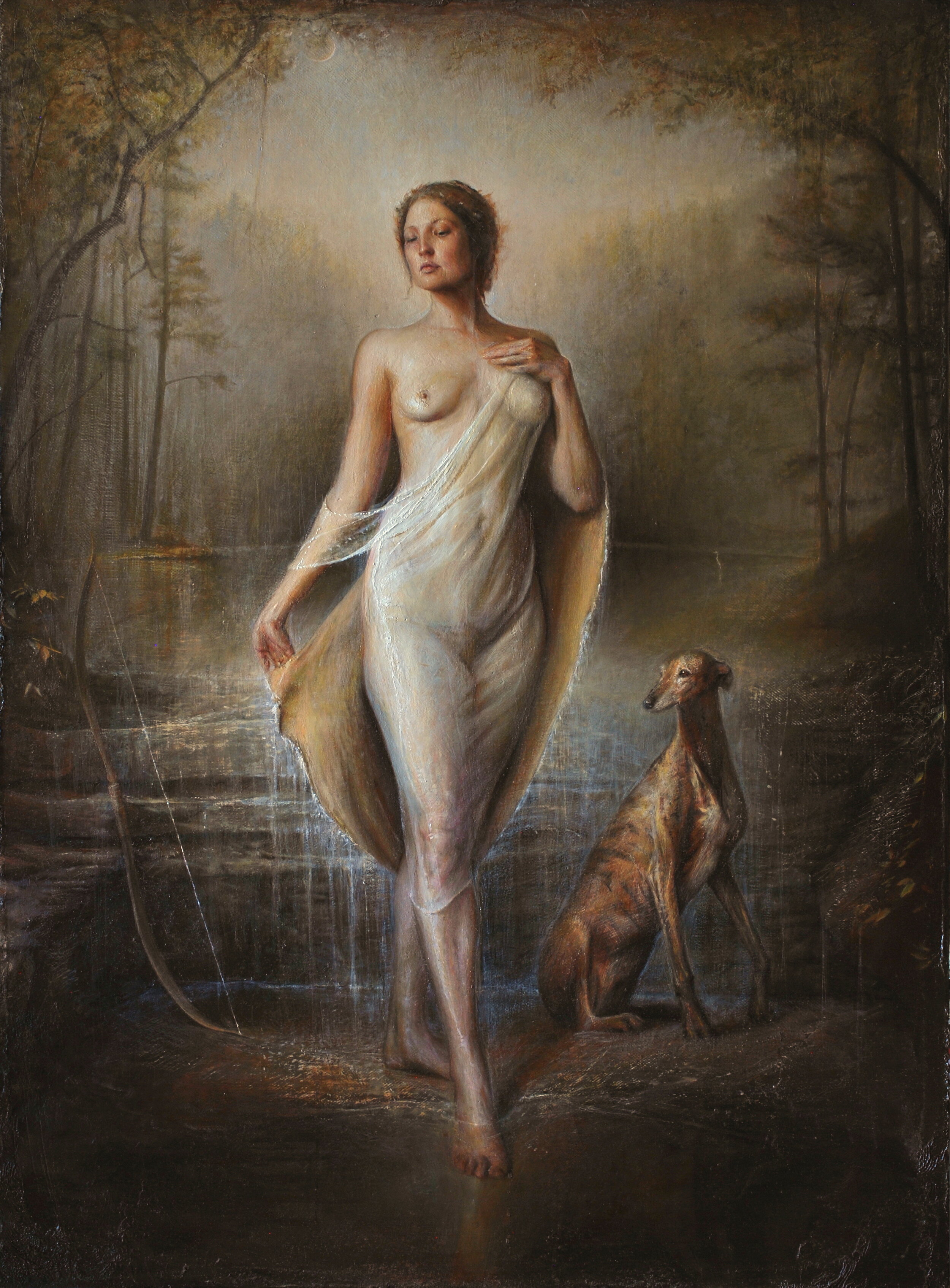 Artemis Bathing | 46” x 34” (117cm x 86cm)