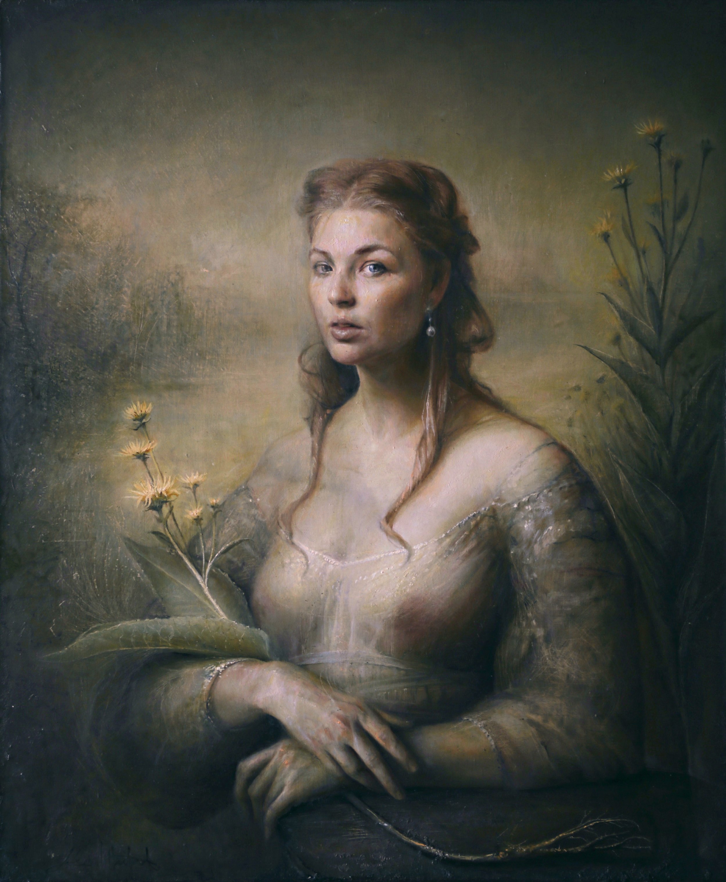 Helen of Troy with Elecampane | 30" x 25" (76cm x 64cm)